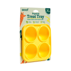 Moule jaune à quatre grandes alvéoles, emballage Treat Tray XL
