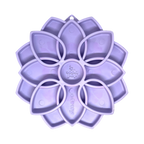Grand plateau lilas à pétales vu de dessus