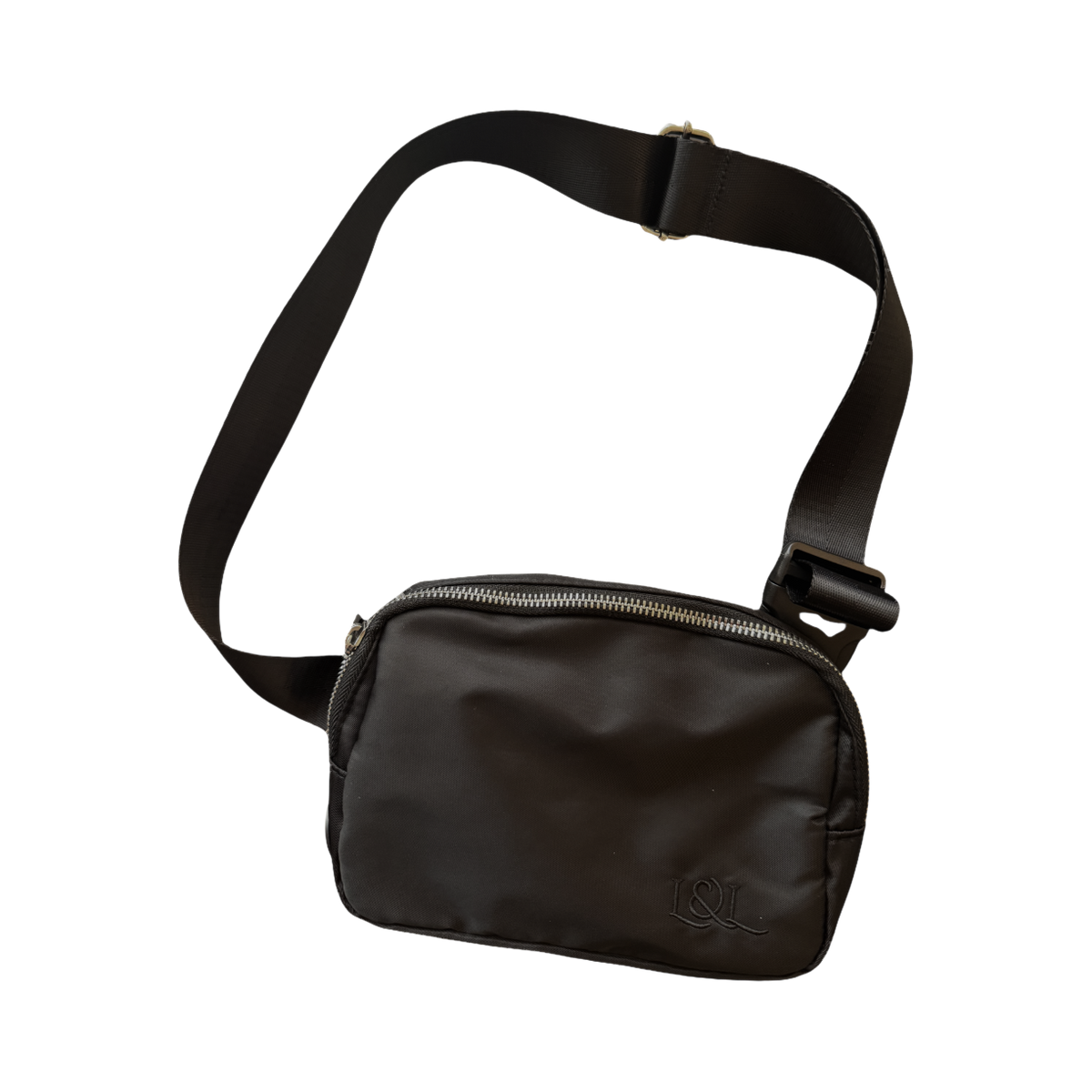 Sac banane noir avec sa sangle réglable