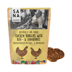 Sachet SANA Chicken Burgers myrtilles et canneberges