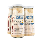 Trois bouteilles SmoothieCat Fisch au cabillaud