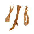 Trois sticks de calamar séchés dorés
