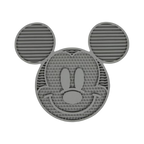Tapis gris en forme de tête de souris aux grandes oreilles