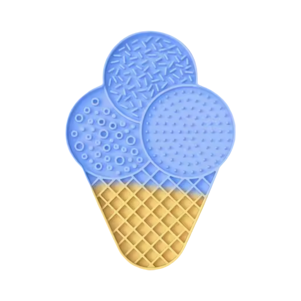 Cornet bleu et jaune vu de face