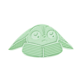 Tapis vert pâle au visage de Grogu