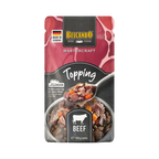 Sachet rouge et noir Topping Beef, bœuf illustré