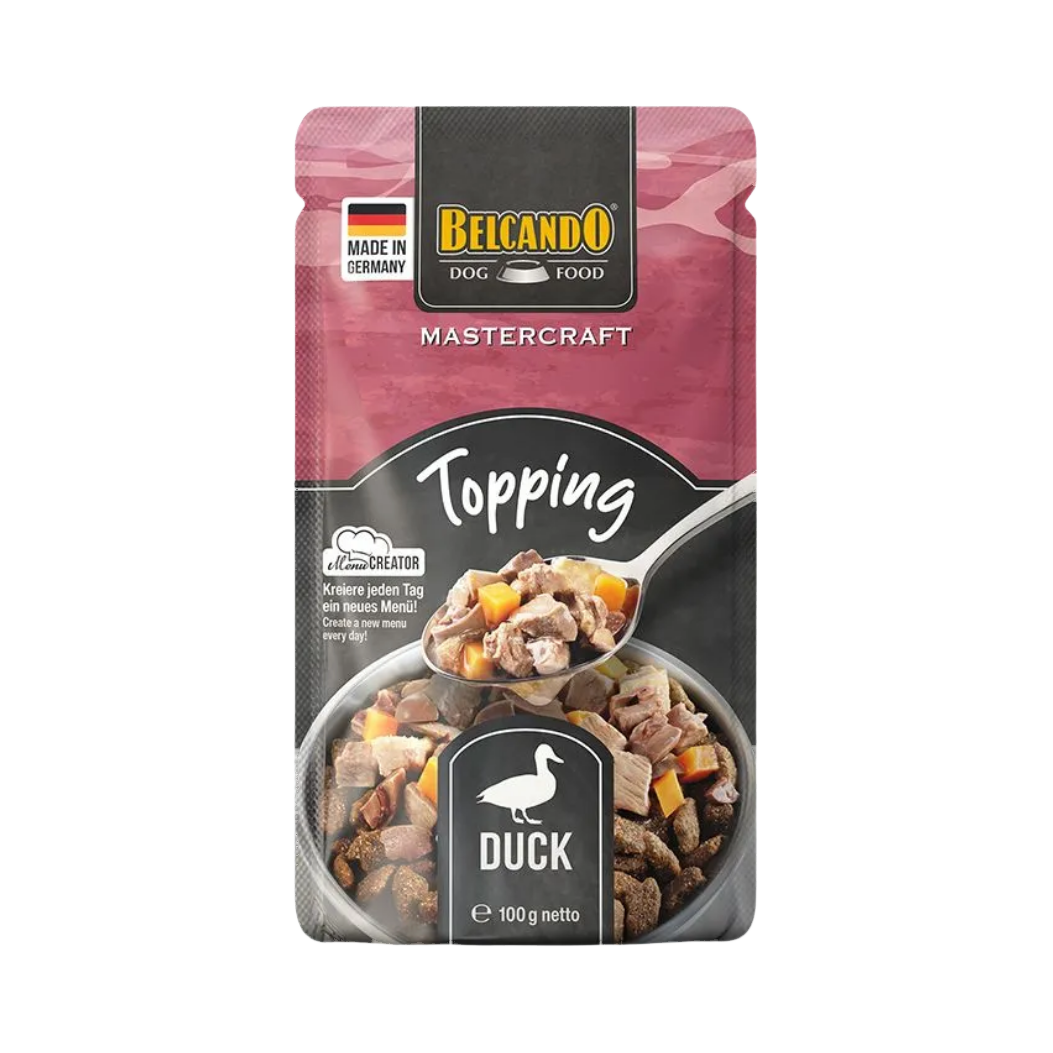 Sachet rose et noir Topping Duck, canard illustré