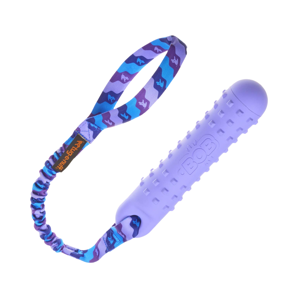 Version lilas à picots avec sangle bleue et violette