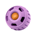 Boule mauve ajourée contenant une recharge de friandise