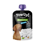 Gourde YowUp Yogurt Prebiotics au yaourt nature, illustration de chien
