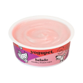 Pot ouvert rempli de glace rose pâle