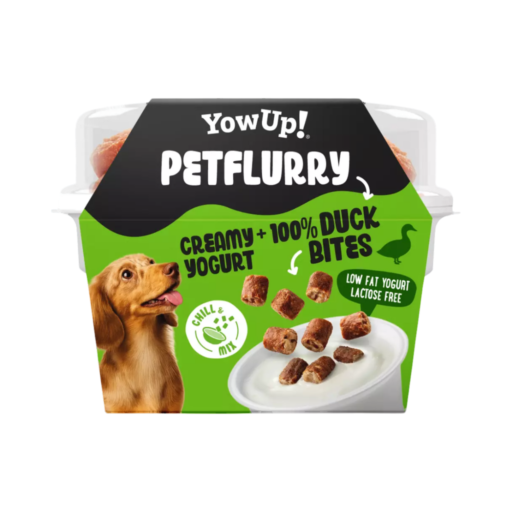 Pot vert Petflurry Duck Bites avec chien