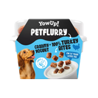 Pot bleu Petflurry Turkey Bites avec chien