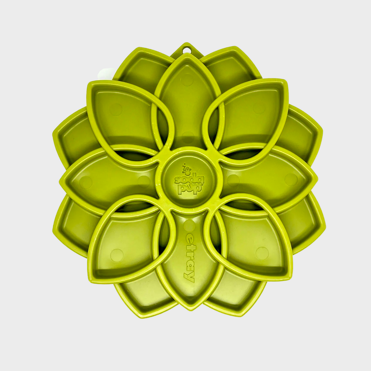Version vert anis du plateau floral à pétales