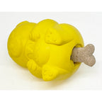 Ourson jaune garni d'un biscuit dépassant